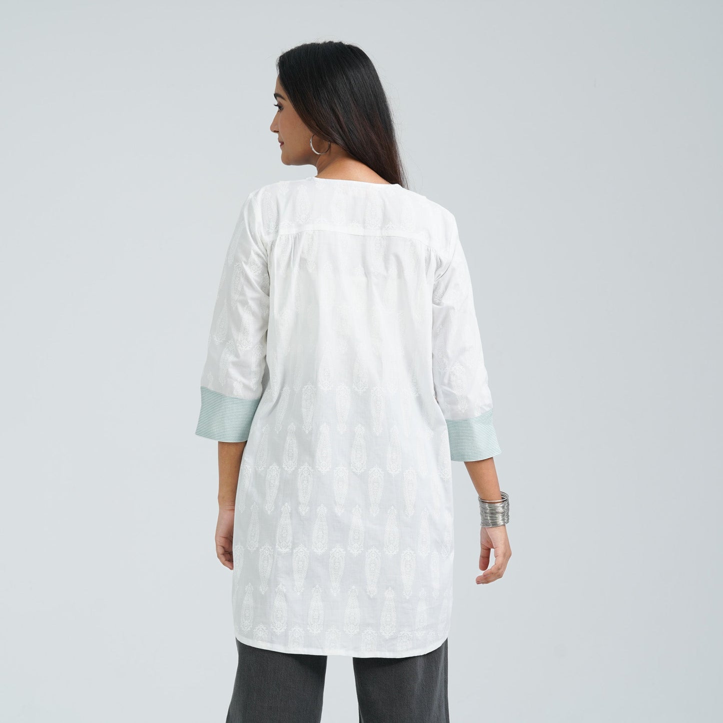 Women’s White Viscose Tunic