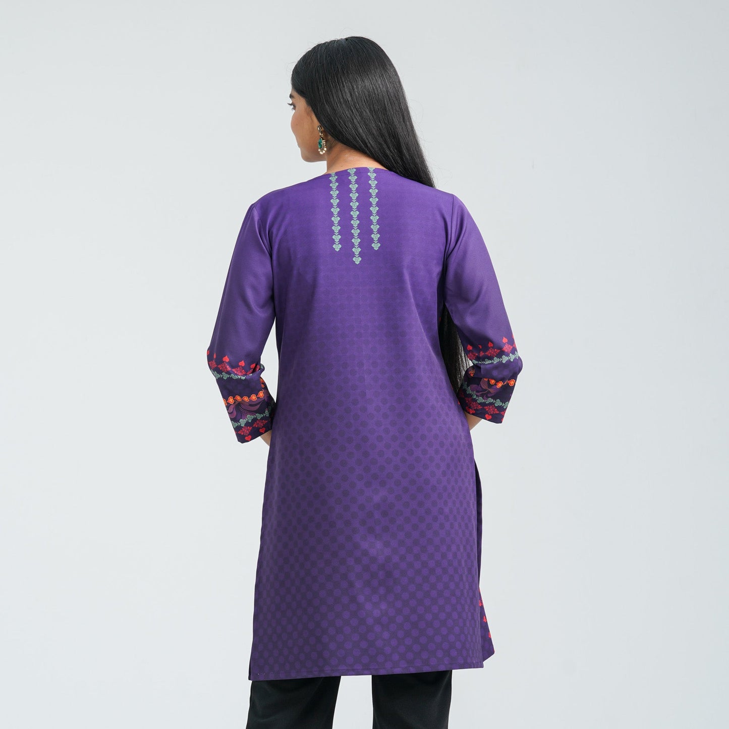 Womenâ€™s Purple Blended Cotton Tunic