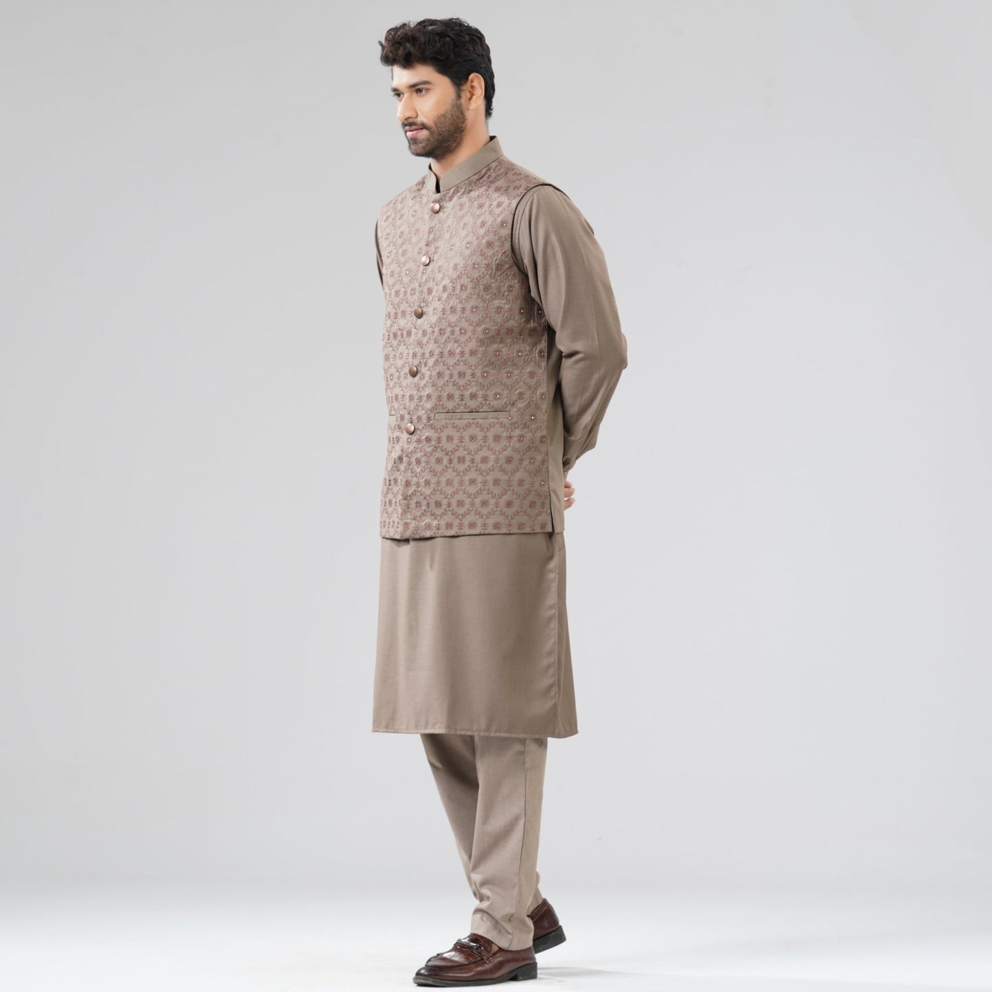 Mens Camel Panjabi Set