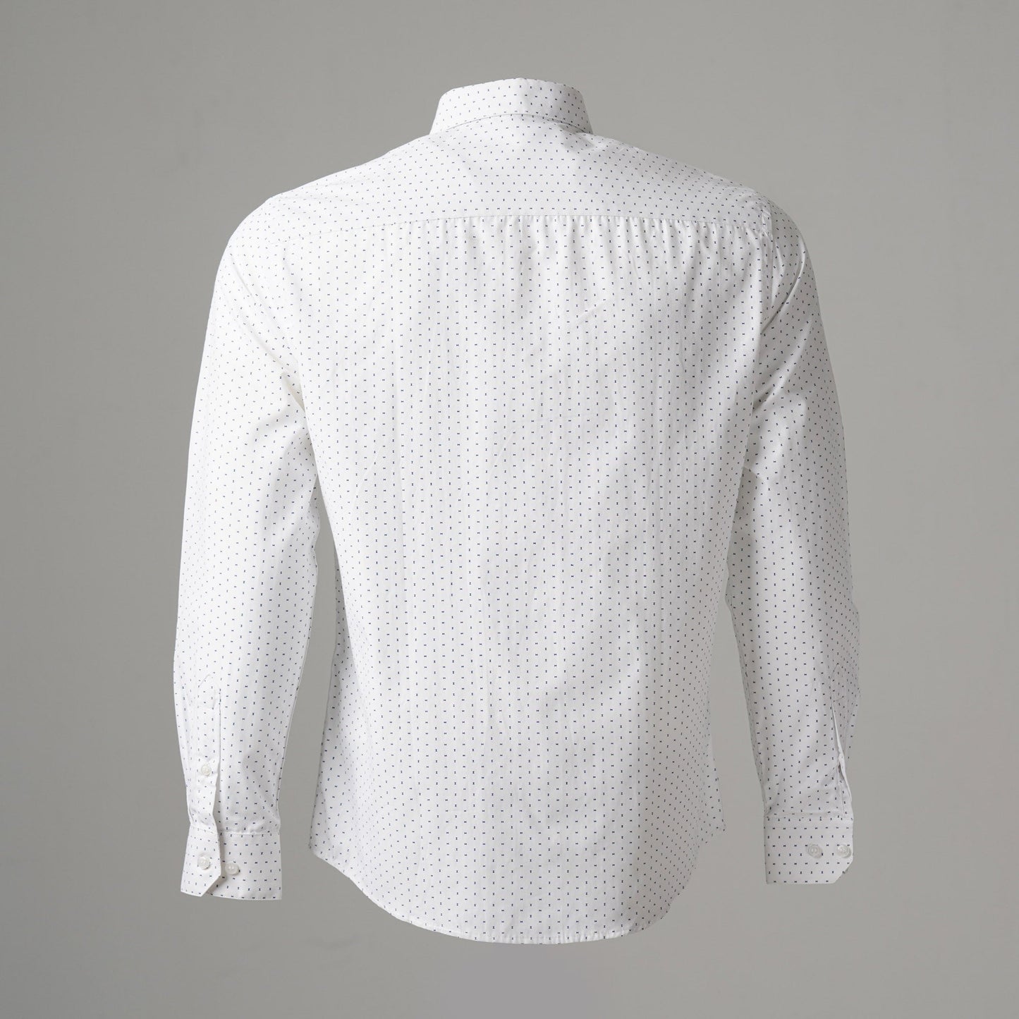 Mens White Blue Formal Shirt