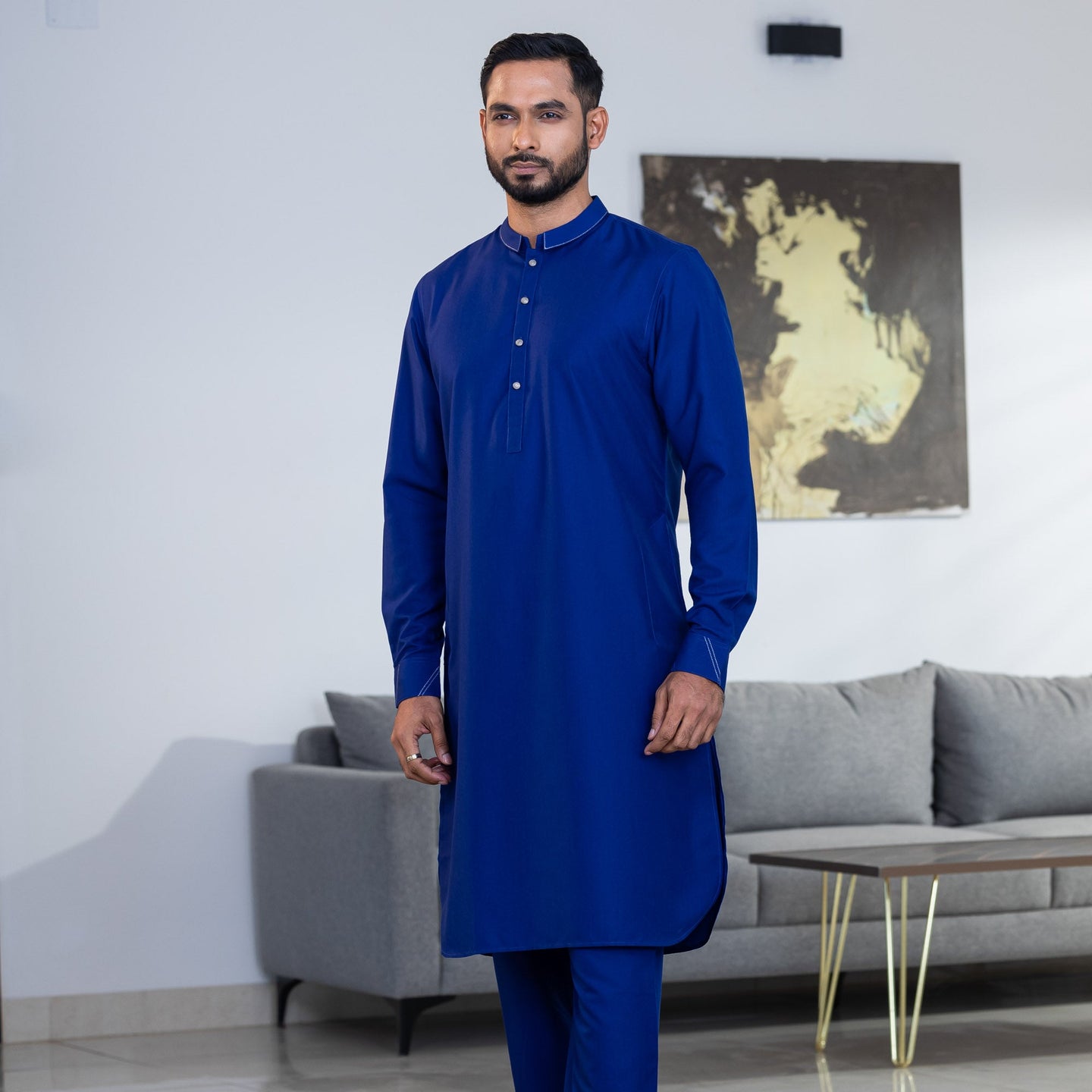 Men's Royal-Blue Kabli Set