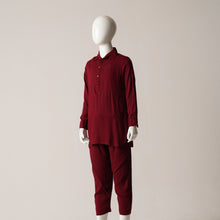 Load image into Gallery viewer, BOYS EMBROIDERY KABLI-MAROON
