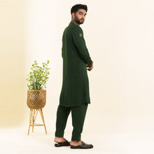 Load image into Gallery viewer, Men&#39;s Green  Embroidery Kabli Set
