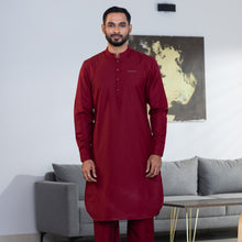 Load image into Gallery viewer, Men&#39;s Maroon Embroidered Kabli Set
