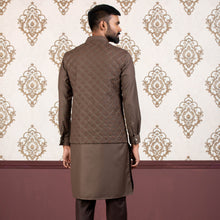 Load image into Gallery viewer, Men&#39;s Brown Embroidered 2-Piece Set
