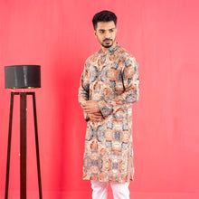 Load image into Gallery viewer, Mens Basic Panjabi- Marble Blue
