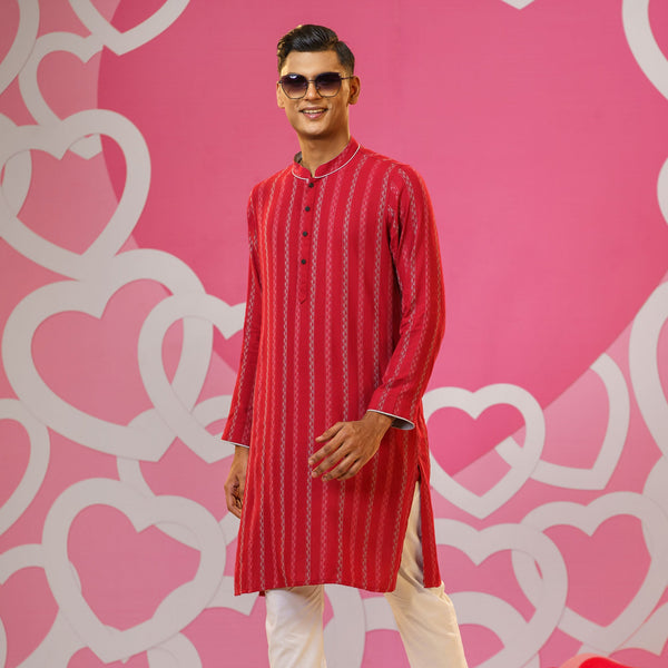 Men's Red Panjabi