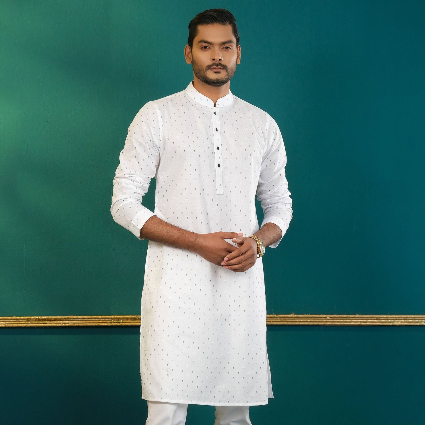 Mens White Panjabi