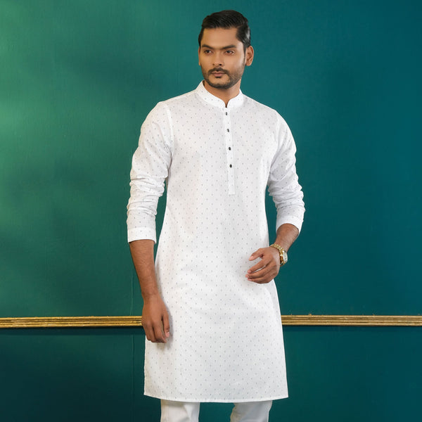 Men's White Panjabi