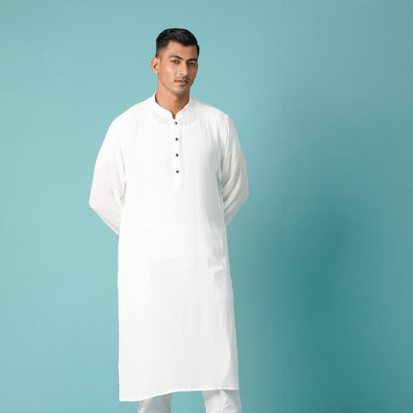 MENS BASIC PANJABI-WHITE