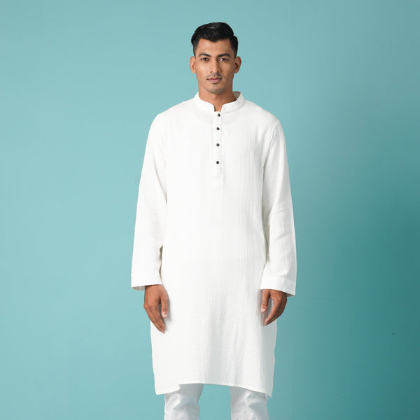 MENS BASIC PANJABI-WHITE