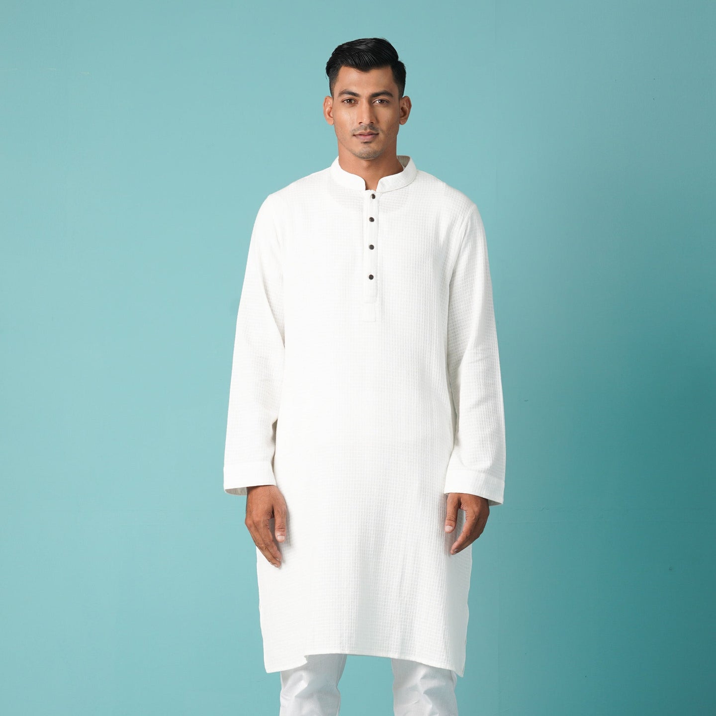 MENS BASIC PANJABI-WHITE