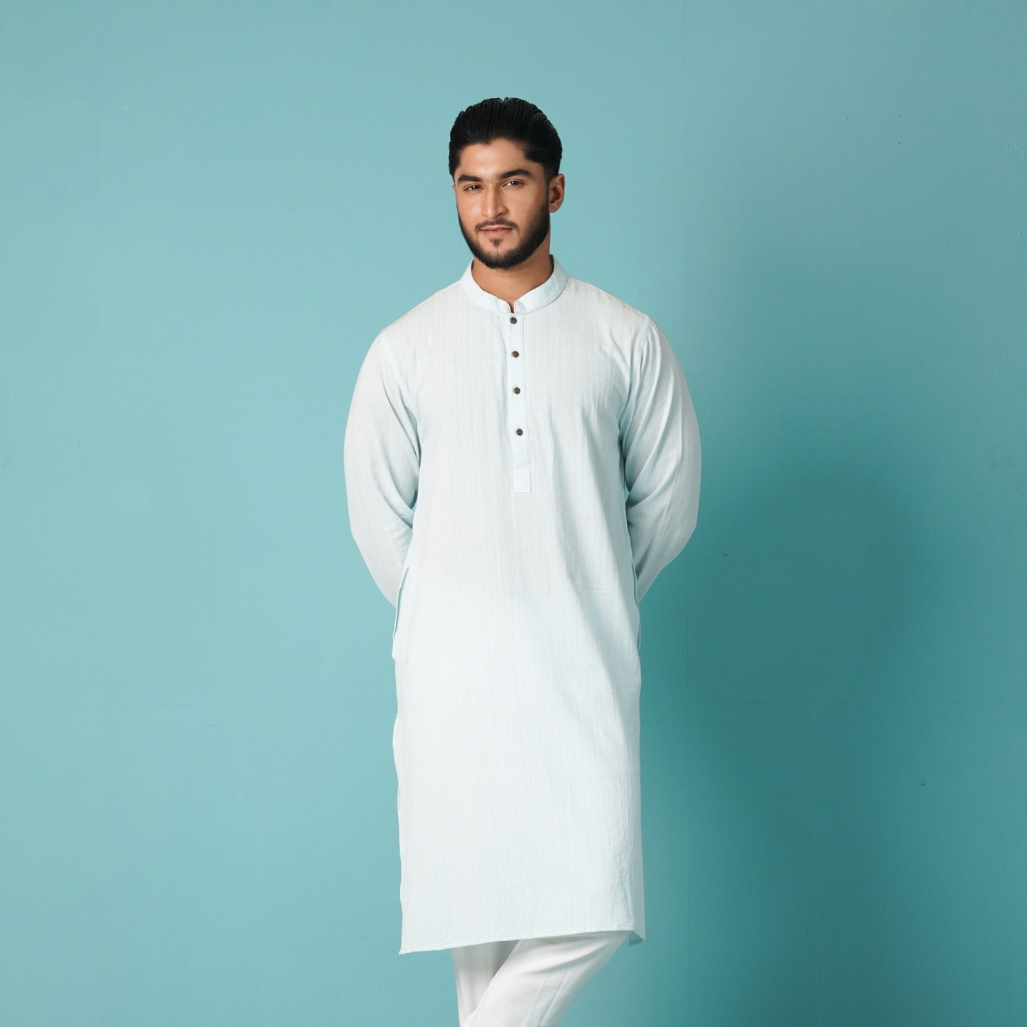 MENS BASIC PANJABI-Sapphire
