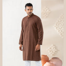 Load image into Gallery viewer, Men&#39;s Brown Cotton Panjabi
