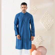 Load image into Gallery viewer, Men&#39;s Prussian Blue Panjabi
