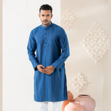 Load image into Gallery viewer, Men&#39;s Prussian Blue Panjabi
