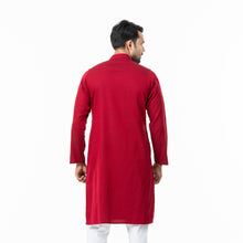 Load image into Gallery viewer, Mens Red Jacquard Panjabi
