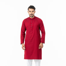 Load image into Gallery viewer, Mens Red Jacquard Panjabi
