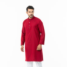 Load image into Gallery viewer, Mens Red Jacquard Panjabi
