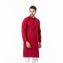 Load image into Gallery viewer, Mens Red Jacquard Panjabi
