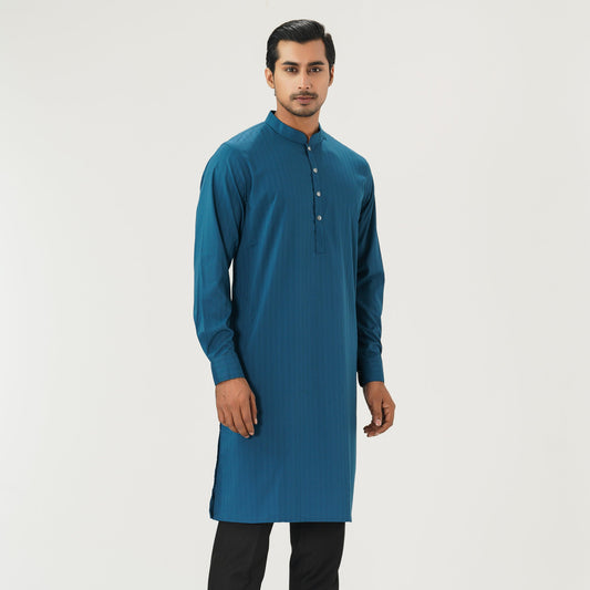 Mens Teal Blue Panjabi