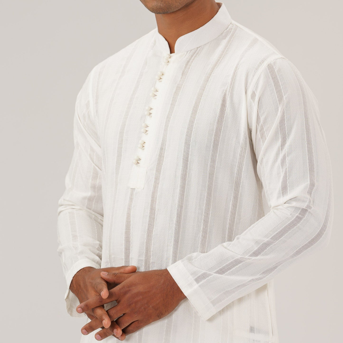 Mens Basic White Panjabi