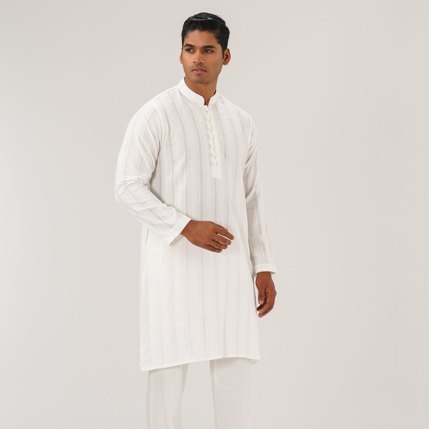 Mens Basic White Panjabi