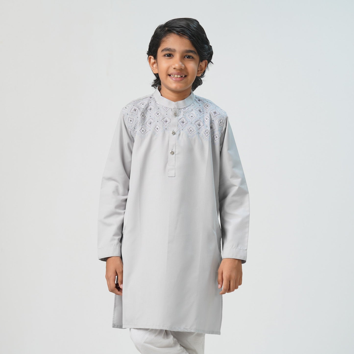 Boys Light Silver Panjabi