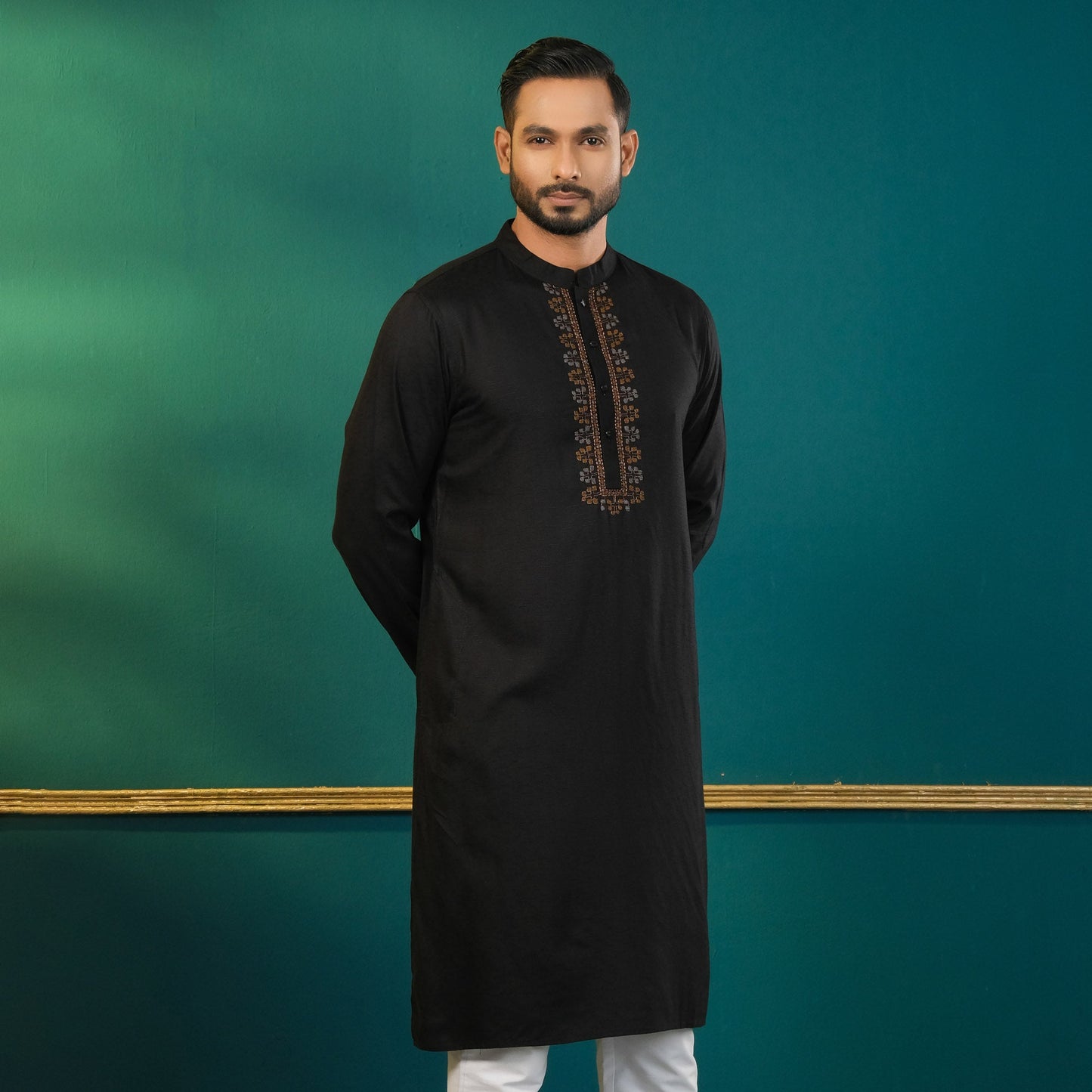 Men's BlackTraditional Panjabi