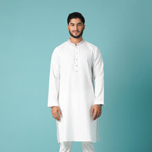 Load image into Gallery viewer, Men&#39;s White Embroidered Panjabi
