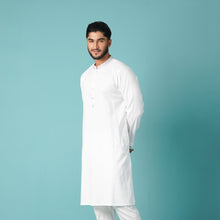 Load image into Gallery viewer, Men&#39;s White Embroidered Panjabi
