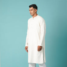 Load image into Gallery viewer, MENS EMBROIDERY PANJABI-OFF WHITE
