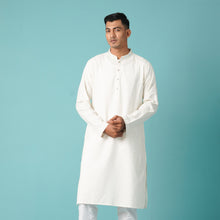 Load image into Gallery viewer, MENS EMBROIDERY PANJABI-OFF WHITE
