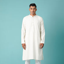 Load image into Gallery viewer, MENS EMBROIDERY PANJABI-OFF WHITE
