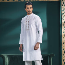 Load image into Gallery viewer, Men&#39;s White Embroidery Panjabi
