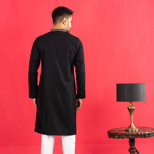 Men's Black Panjabi