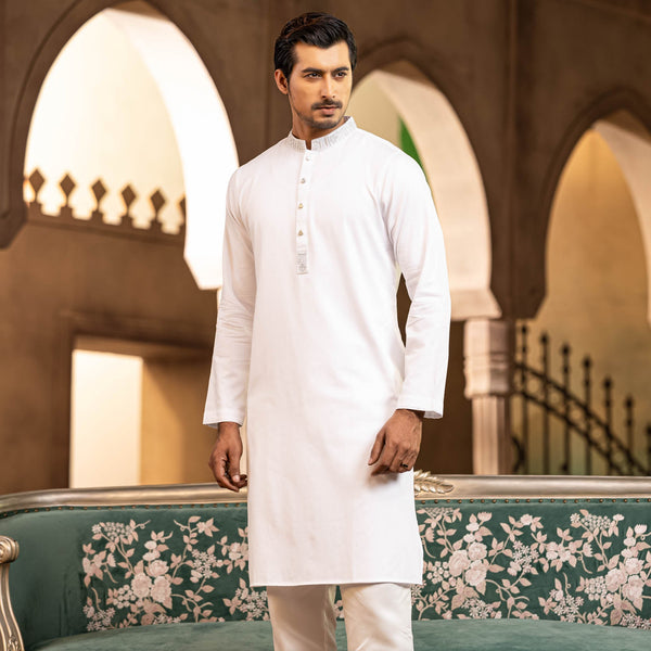 Men’s White Zardosi Panjabi