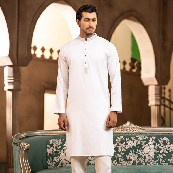 Men’s White Zardosi Panjabi