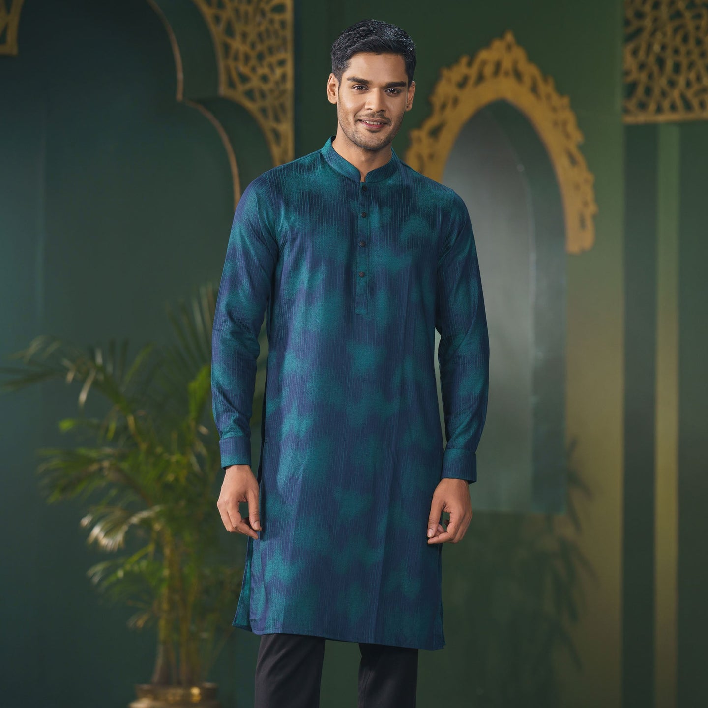 MENS PREMIUM PANJABI-GREEN