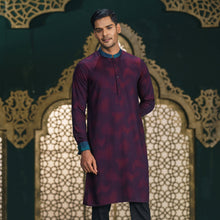 Load image into Gallery viewer, MENS PREMIUM PANJABI-Purple Red
