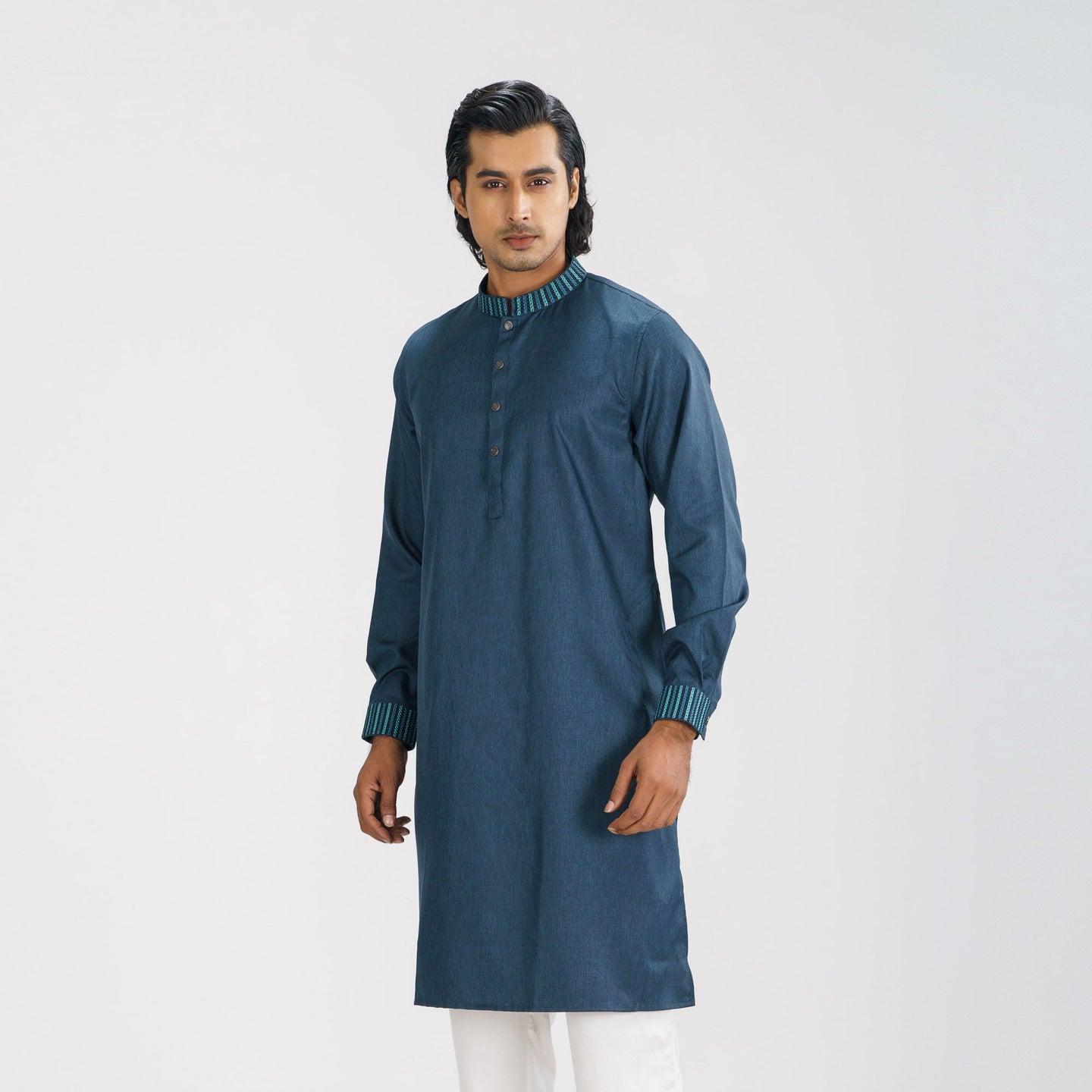 MENS PREMIUM PANJABI-DARK TEAL