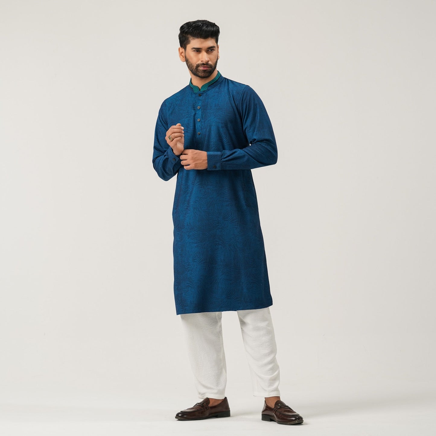 Mens Teal Panjabi