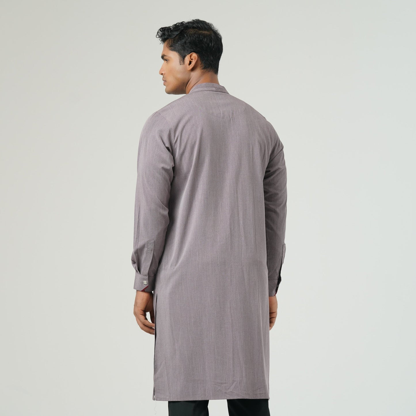 Mens Grey Mauve Premium Panjabi