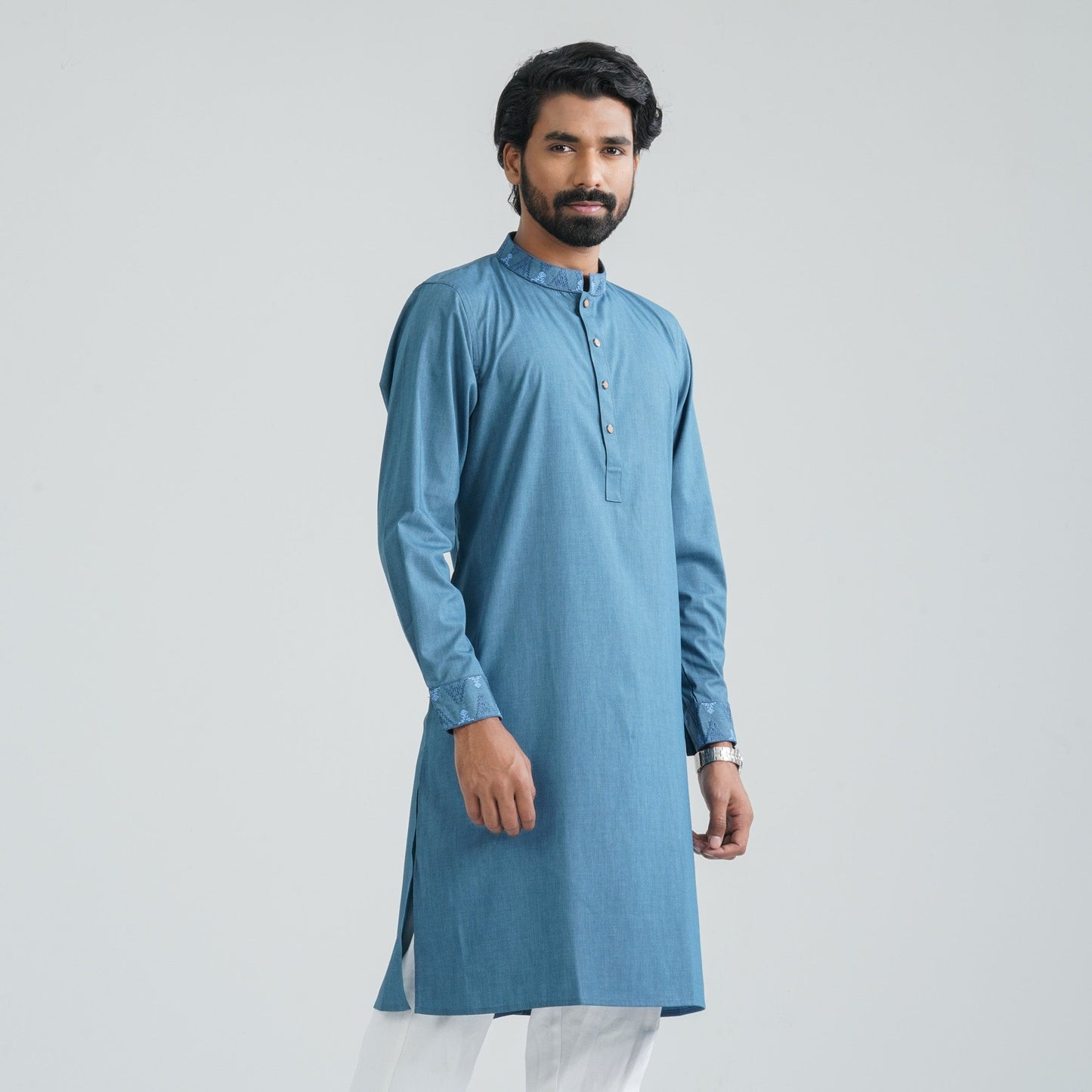 Men’s Dark Teal Premium Panjabi