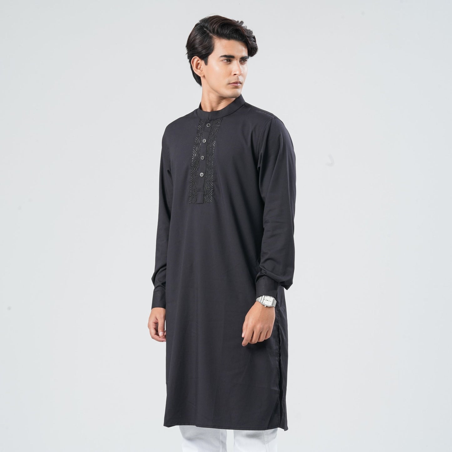 Men’s Premium Blended Black Panjabi