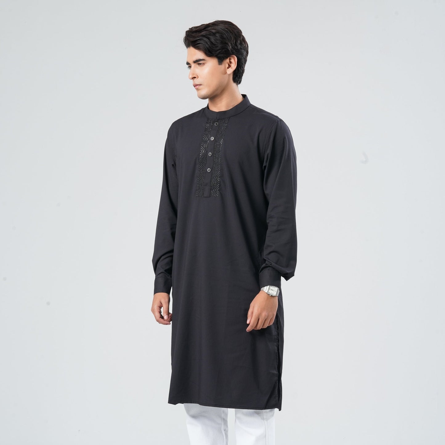 Men’s Premium Blended Black Panjabi