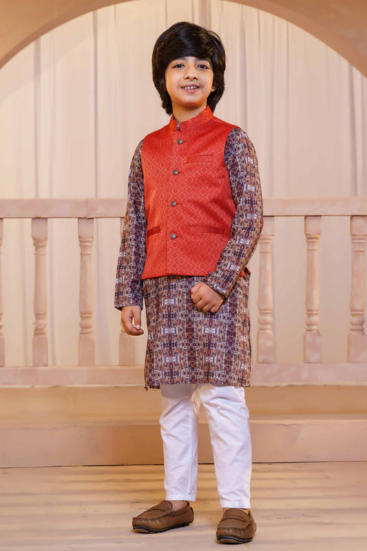 BOYS VEST-RED