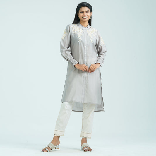 Women’s Ash Embroidered Two Piece Set