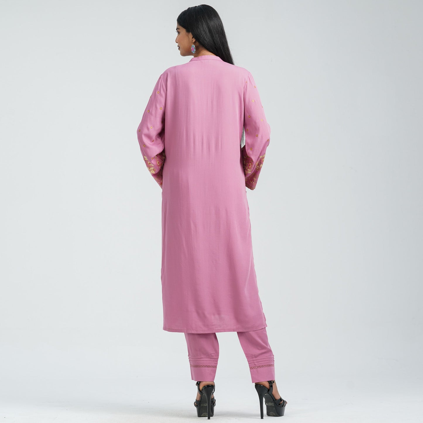 Womenâ€™s Pink Blended Fabric Two Piece