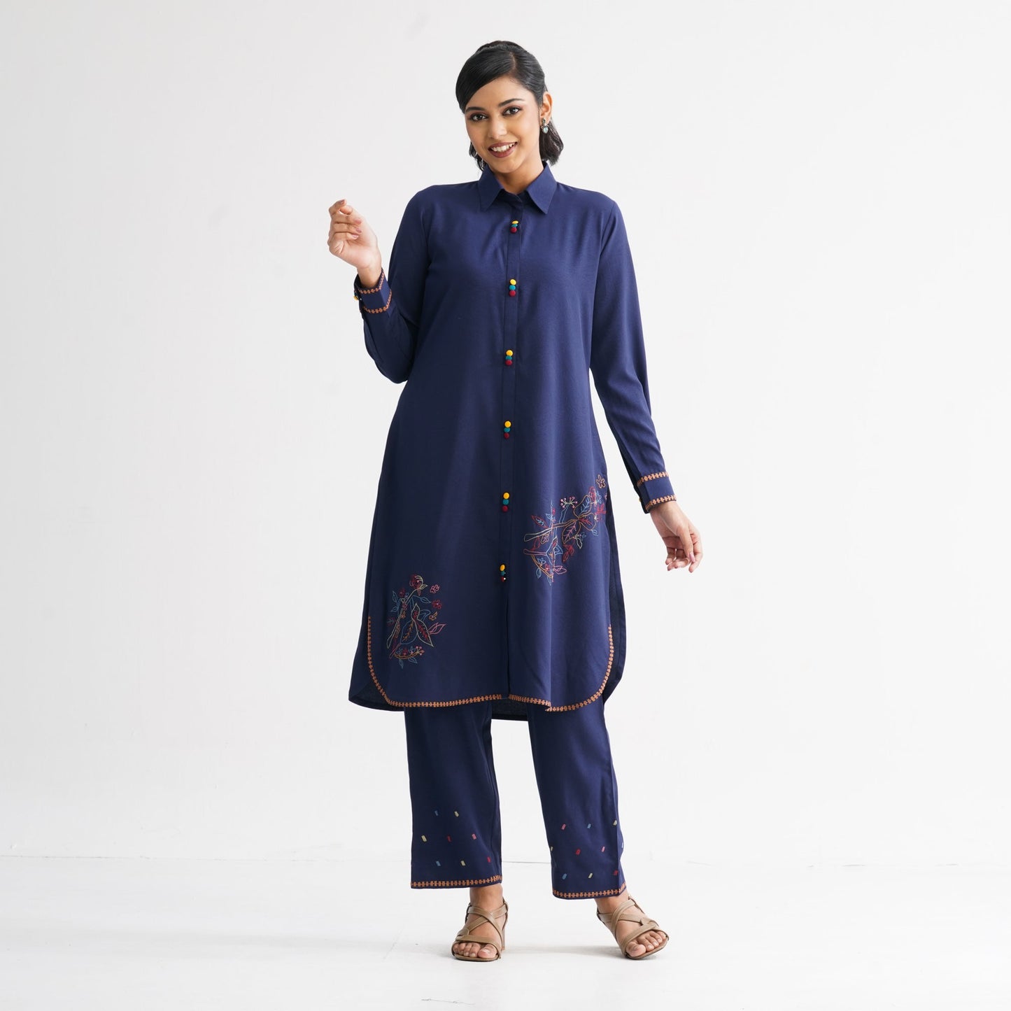 Womenâ€™s Navy Two-Piece Set